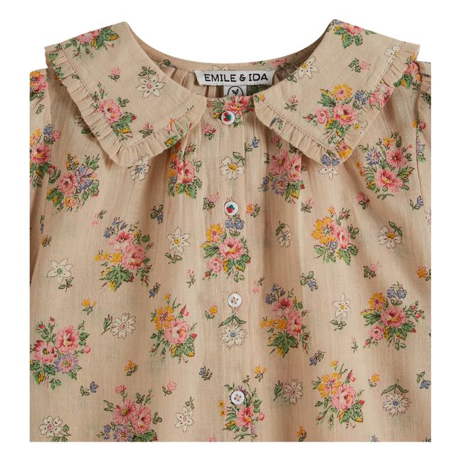 Blusa floral vintage | Beige