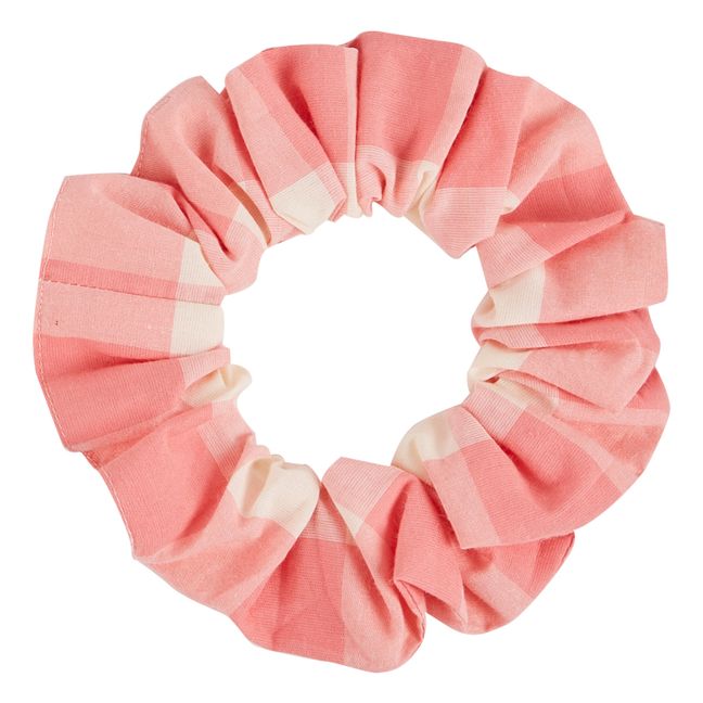 Checked Scrunchie | Candy pink