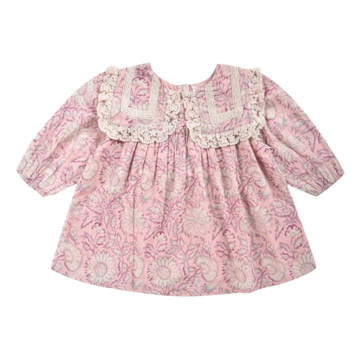 Louise Misha - Arinola Lace Collar Dress - Pink | Smallable