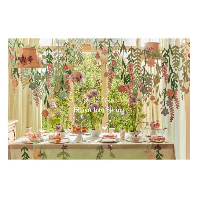 Assiettes florales printanières - Set de 8 | Pastel