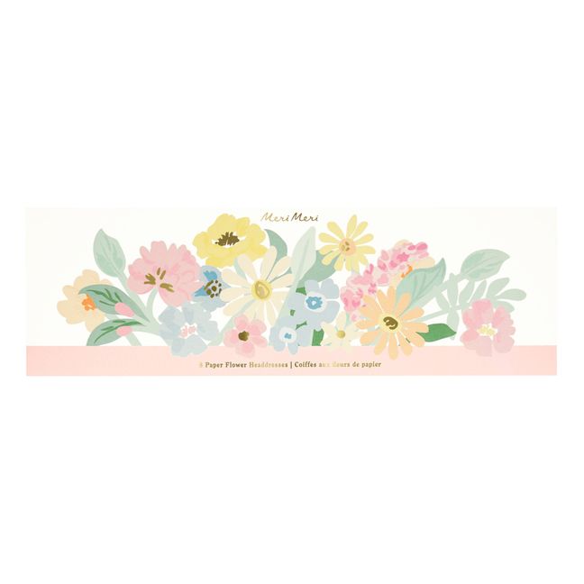 Couronne de fleurs en papier - Set de 8 | Pastel