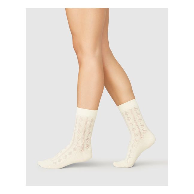 Alva Kumiko Organic Cotton Socks | Ivory