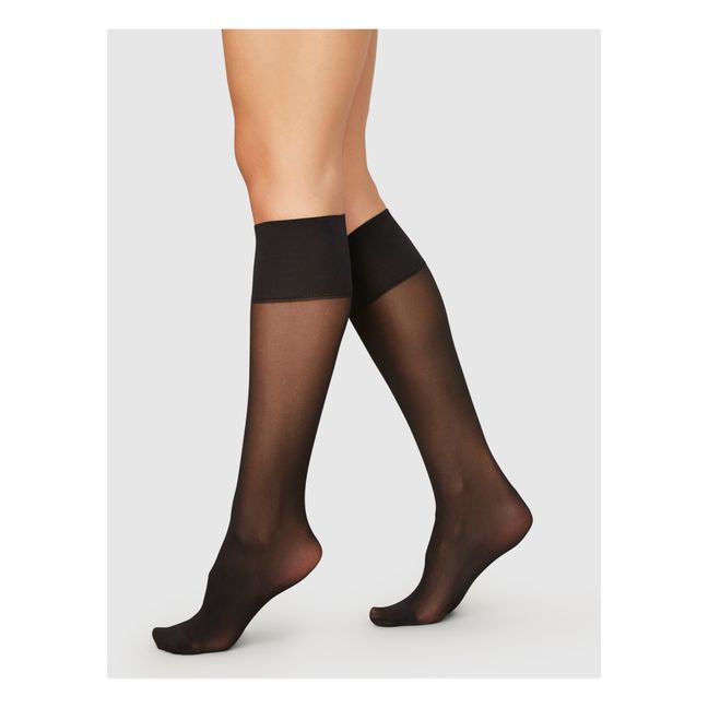 Batch 2 Elin 20 Deniers knee-high stockings | Black