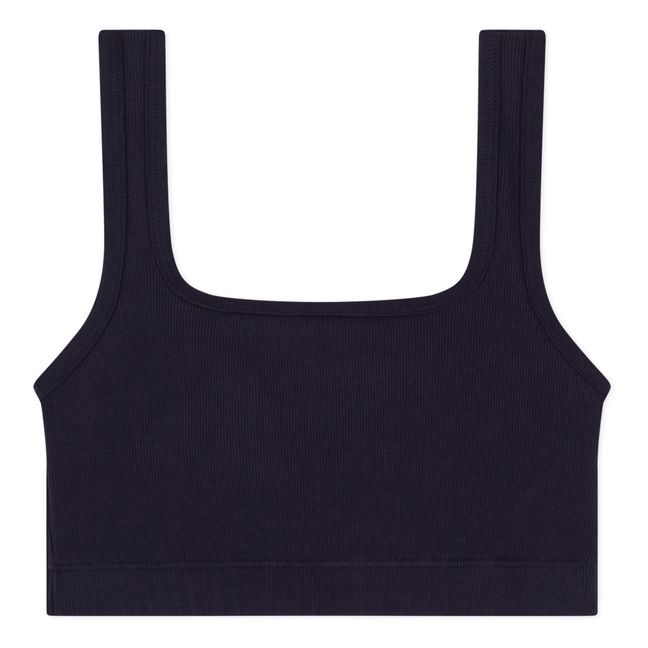 Ribbed bra - Women's collection | Navy blue