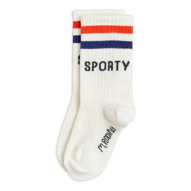 Sporty Organic Cotton Socks | White
