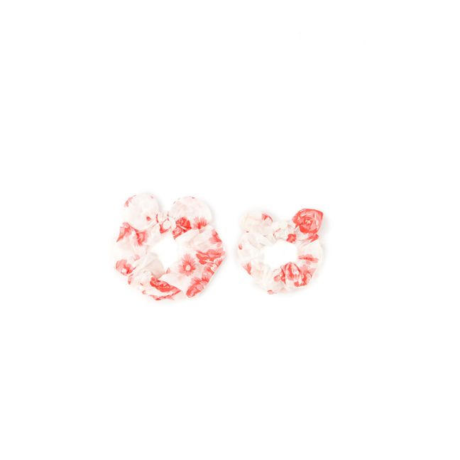 Bandeau bébé fille : lot de trois bandeaux élastiques bleu fleuri rouge  fleuri et blanc cœur - Casquettes Bonnets