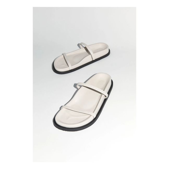 Sandales Slide Cuir | Blanc