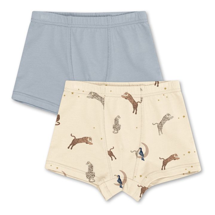 Konges Sløjd - Set of 2 Tigers Organic Cotton Boxer Briefs - Beige