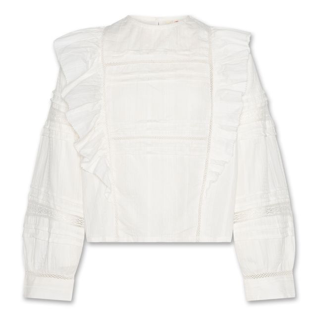 Leen Dobby blouse | White