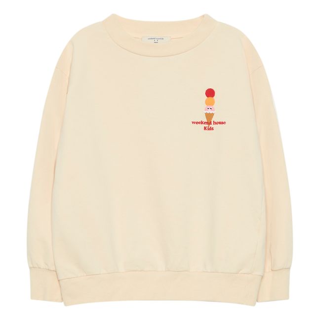 Sweat femme rouge 'Ice Cream' - coton bio