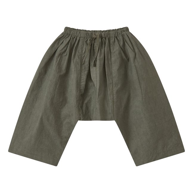 Plain Linum Trousers | Khaki