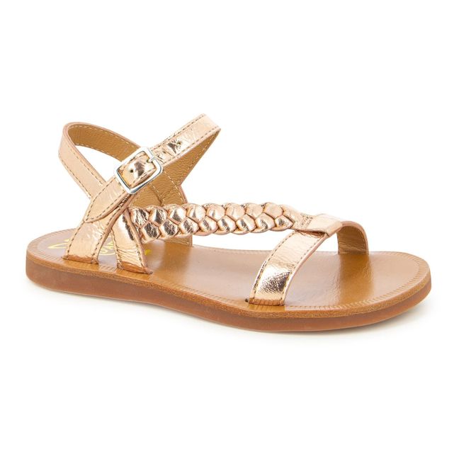 Plagette Antik sandals | Pink Gold