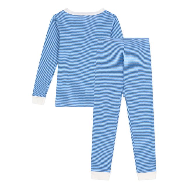 Pyjama-Set Maniok gestreift | Blau
