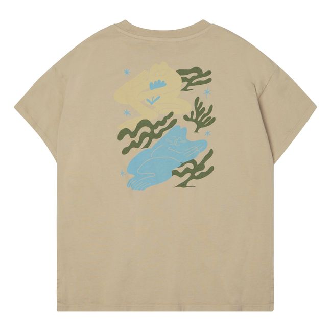 Oversize Frog T-shirt | Beige