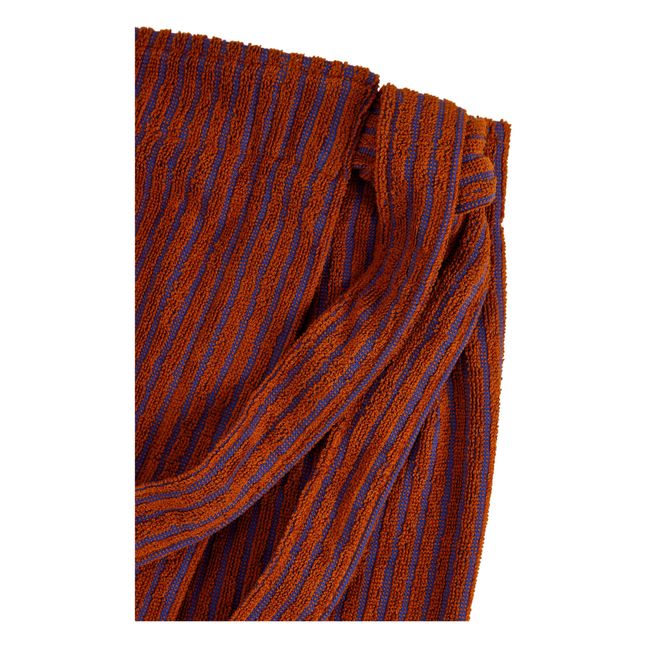 Falda de rizo de corte profundo | Rojo
