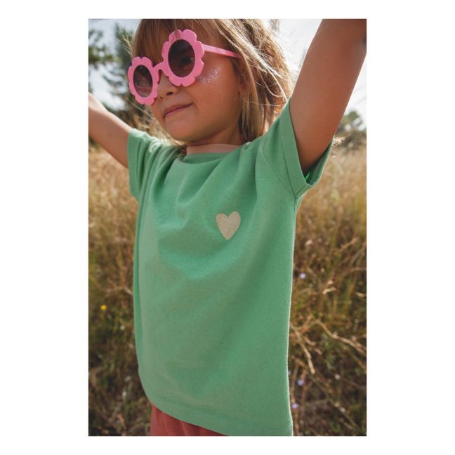 T-shirt Mini Amore | Vert d'eau