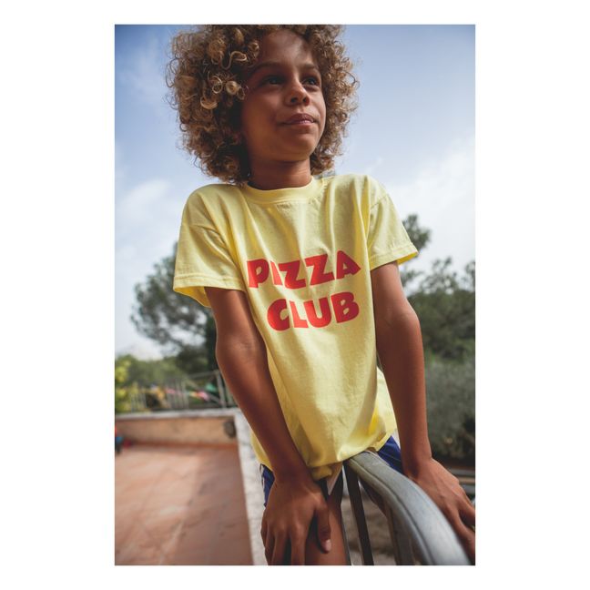 T-Shirt Augusto Pizza Club | Zitronengelb