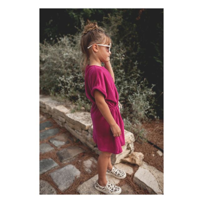 Kleid Baïa Frottee x Smallable | Rosa