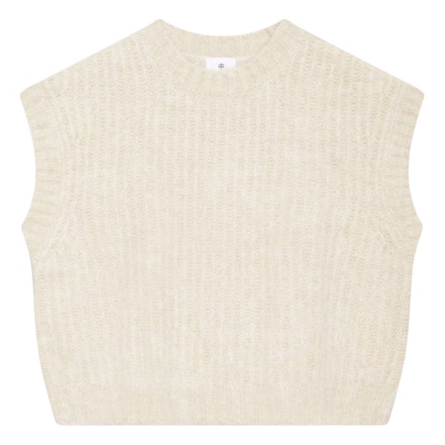 Adam Alpaca and Merino Wool Sleeveless Sweater | Ivory