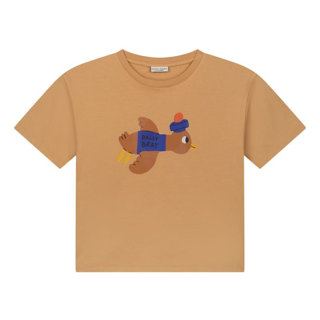 T-Shirt Vogel | Kamelbraun