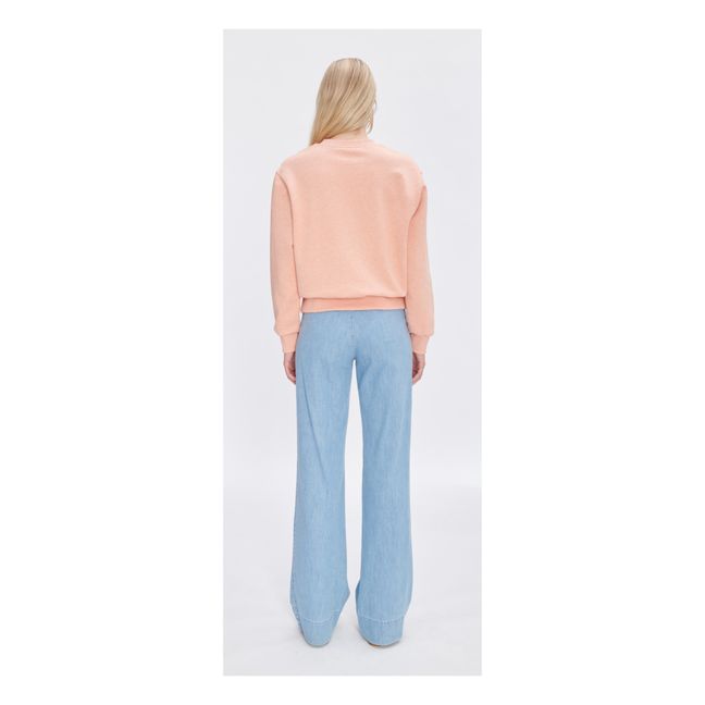 Elisa organic cotton sweatshirt | Peach