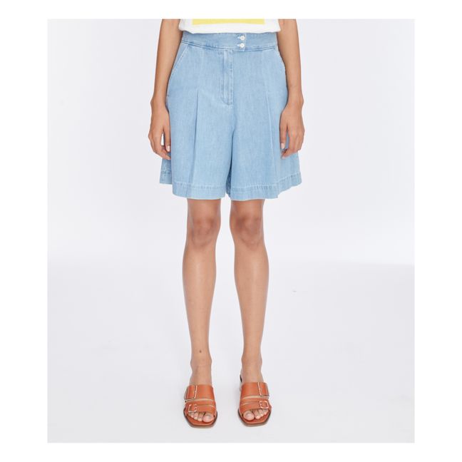 Pantalones cortos Diane de algodón orgánico | Azul Claro