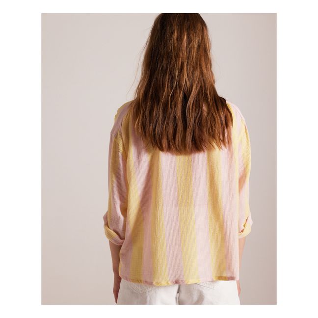 Ella Blouse Stripes Organic Cotton | Yellow