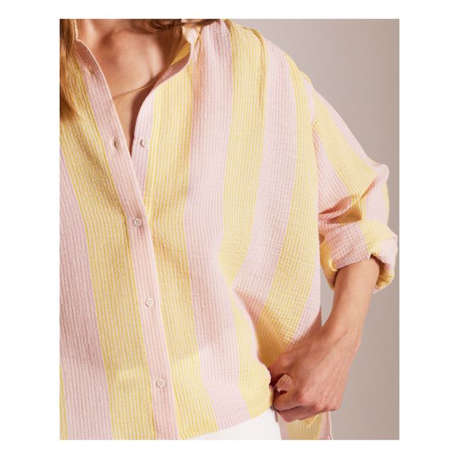 Ella Blouse Stripes Organic Cotton | Yellow