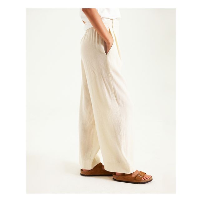 Isadora Linen Pants | Ecru