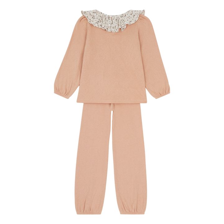 Pierrot French Organic Jersey Pyjamas | Peach- Product image n°3