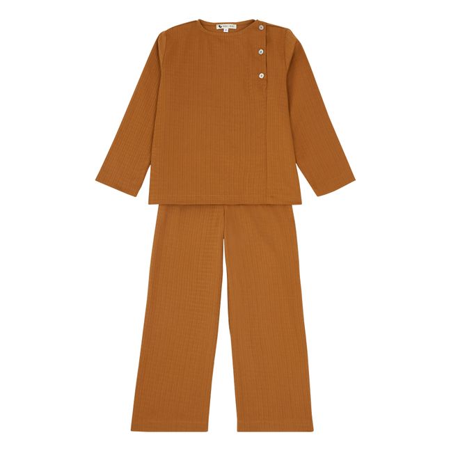 Pyjama aus Bio-Baumwolle Lao | Apricot