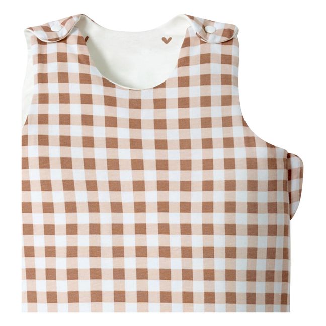 Vichy multi-season reversible sleeping bag | Terracotta