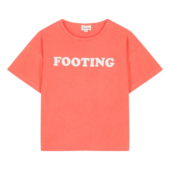 Camiseta de algodón orgánico Dylan Footing | Rojo