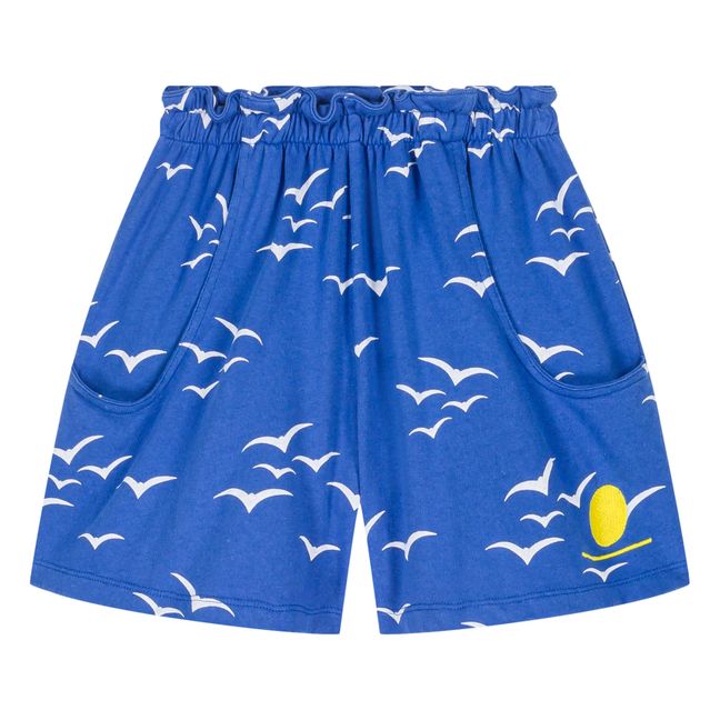 Pantalones cortos de algodón ecológico Matteo Oiseau | Azul
