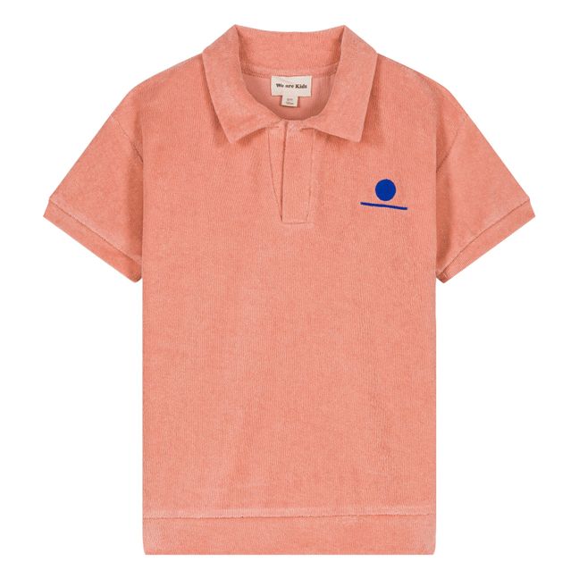 Polo-Shirt Léonard Frottee Bio | Apricot