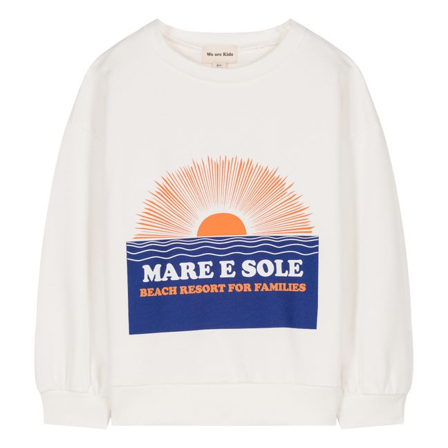Sweatshirt Nat Mare E Sole Bio-Baumwolle | Weiß