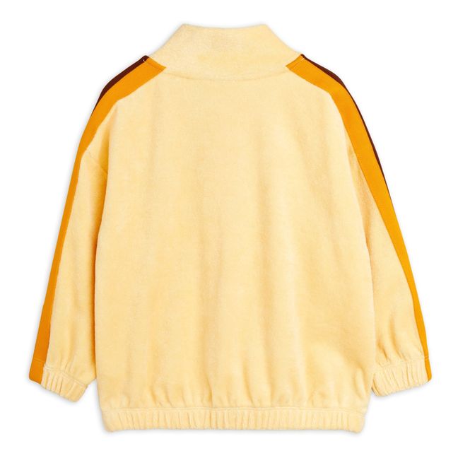 Sweatshirt mit Reißverschluss Tennis Frottee Bio | Gelb