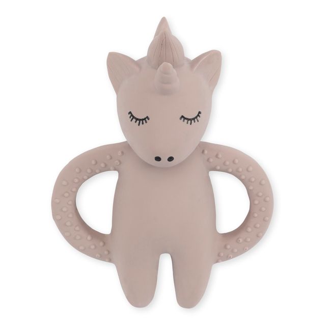 Natural Rubber Unicorn Teething Ring | Dusty Pink