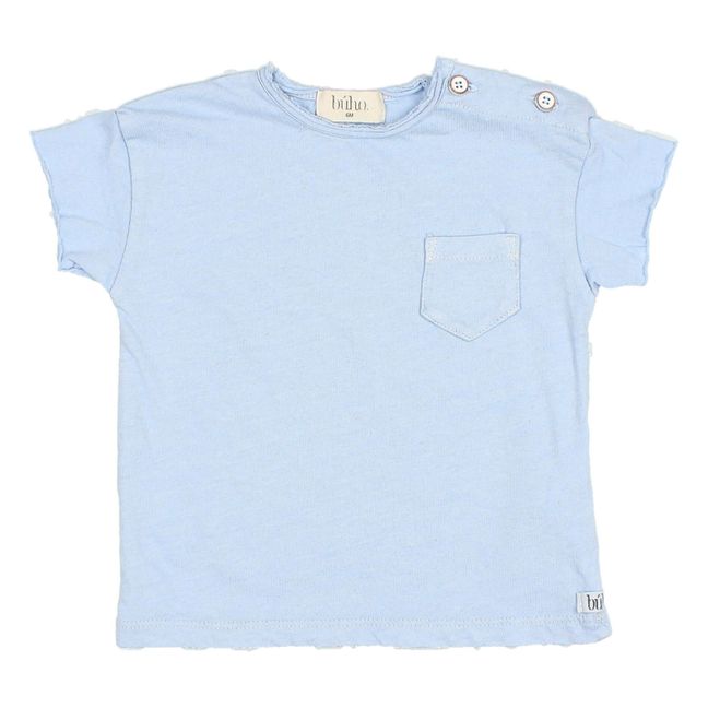 T-shirt Poche Lin Bébé | Bleu ciel