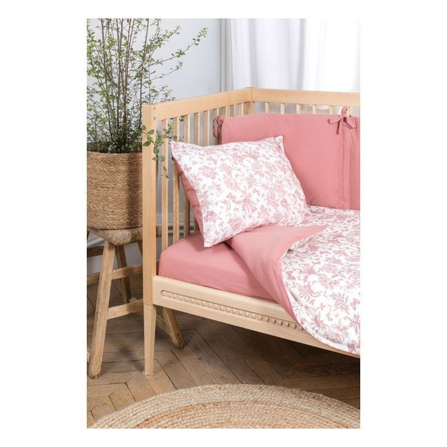 Toile de Jouy bed linen set | Peach