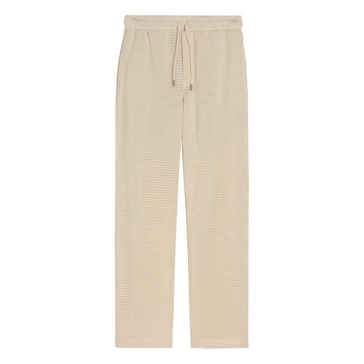 OAS Ecru Ayora Net Pants in Off White