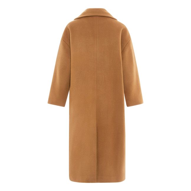 Long Coat in Recycled Wool | Sand