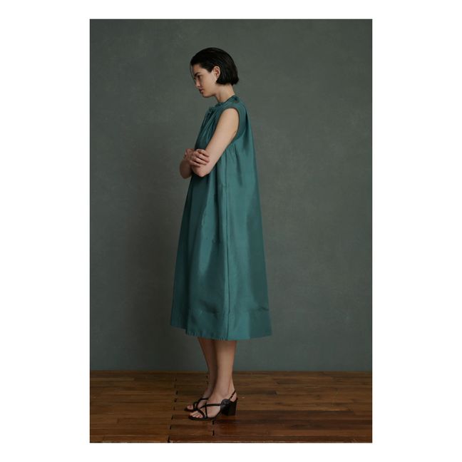 Vestido de seda Tamaris | Verde azulado