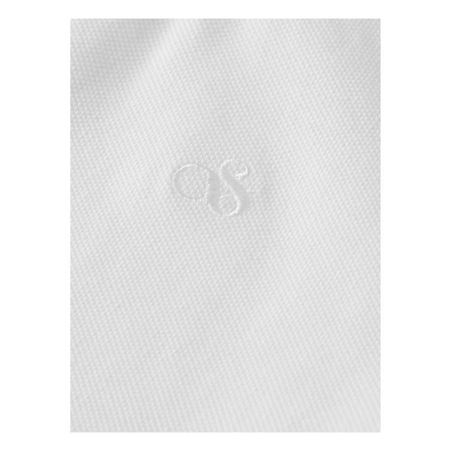 Gesticktes Logo Polo | Weiß