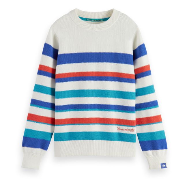 Stripes Sweater | White