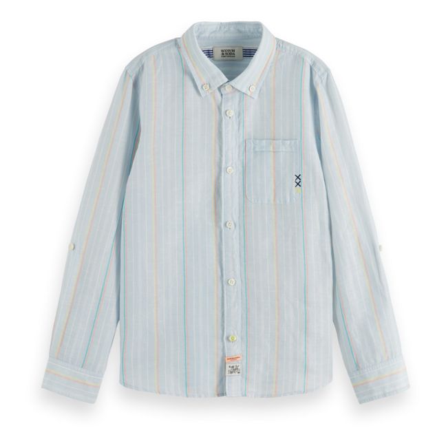 Striped Linen Shirt | Blue