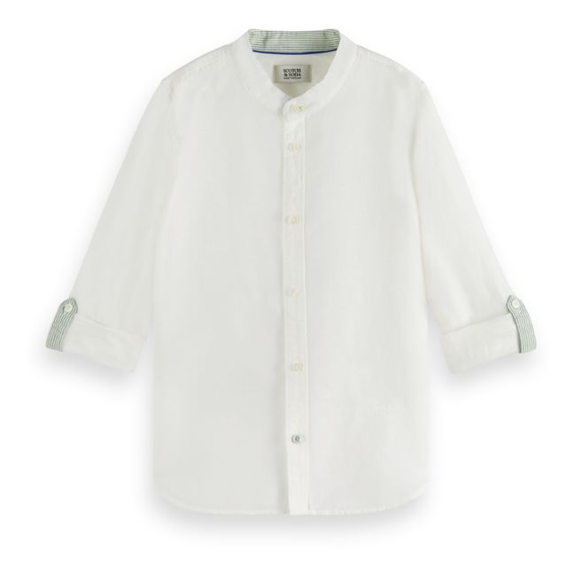 Mao collar shirt | White