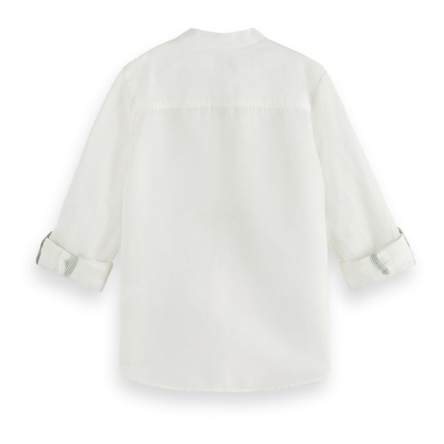 Mao collar shirt | White