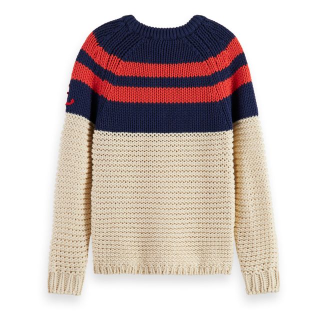 Colorblock sweater | Beige