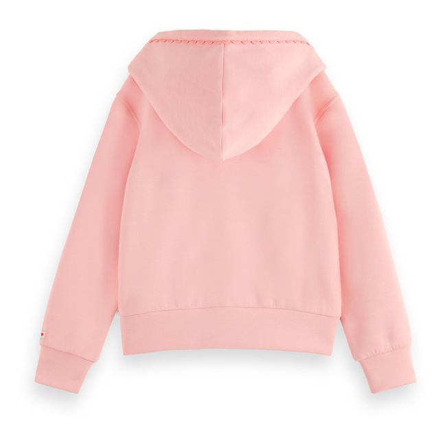 Kapuzen-Sweatshirt mit Reißverschluss | Rosa